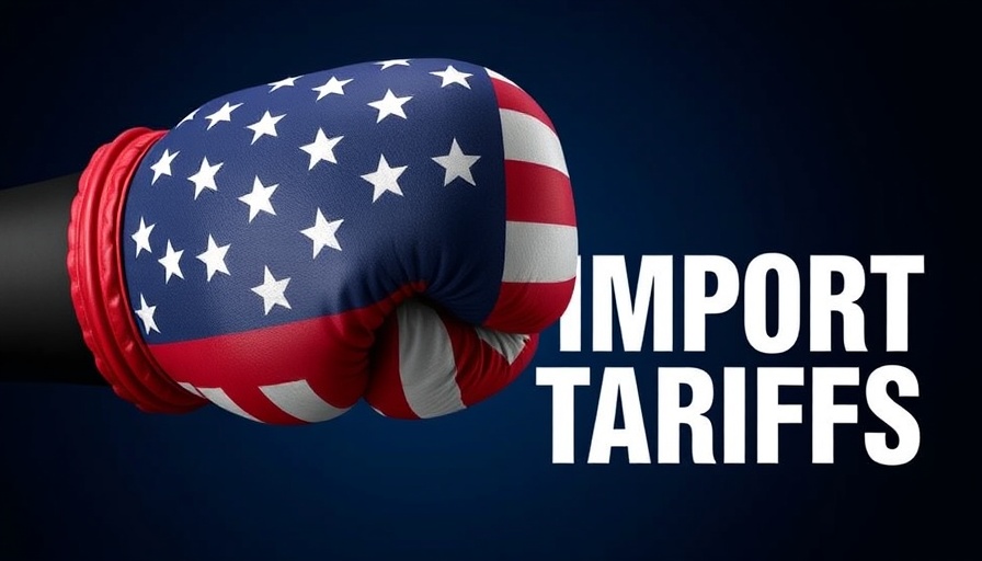 American flag glove punching symbolizes tariffs, healthcare costs impact.