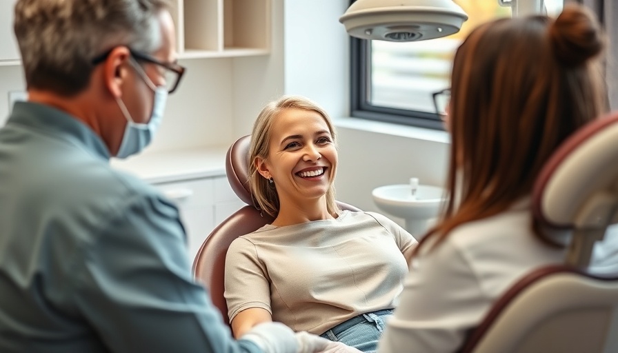 Patient discussing dental myths with a professional in a modern office.