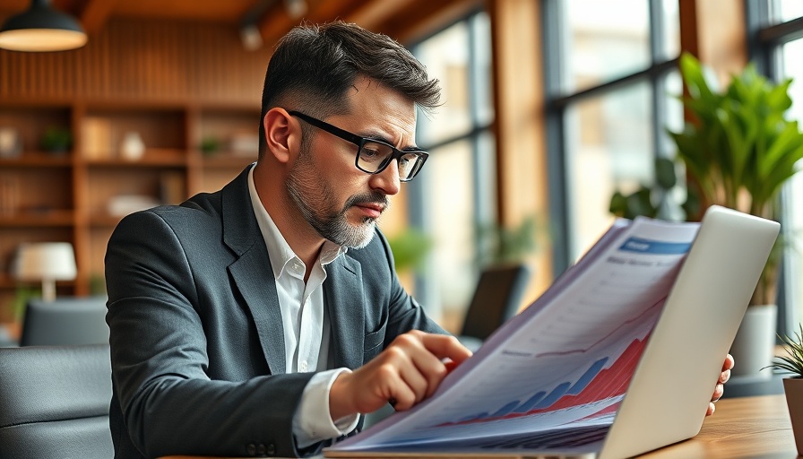 Franchise analytics expert reviewing charts and laptop insights.