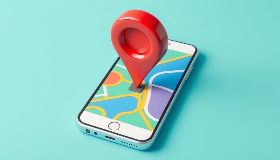 3D smartphone map with red location pin, symbolizing Google Maps India user experience.