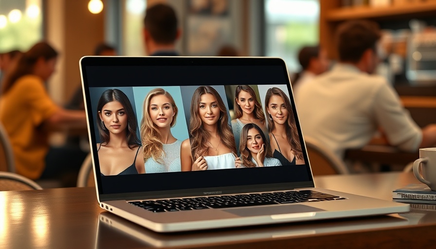 AI-generated headshots displayed on laptop for franchise pros