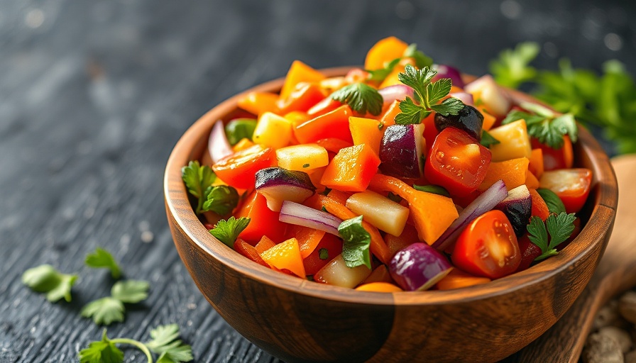 Colorful fresh salad showcasing diverse ingredients.