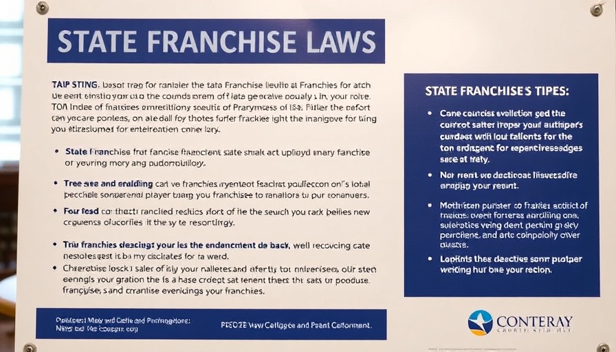 State franchise laws apply to an offer: tips for sales staff poster.