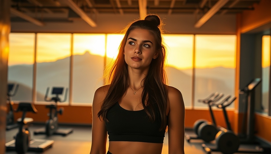 Finding Joy in Everyday Experiences: Woman in a sunset-lit gym