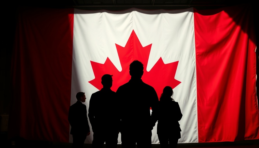 Canada tech tax suspension symbolized by Canadian flag silhouette.