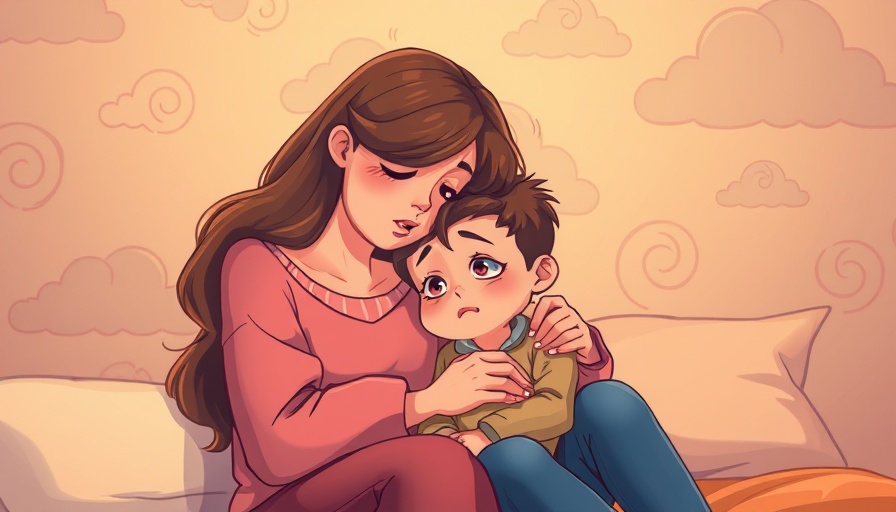 Mindful Parenting for Digital Nomads: mother comforting child in cozy room.