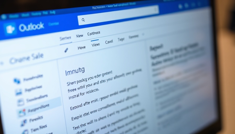 Microsoft Outlook interface with inbox and shortcuts for productivity.