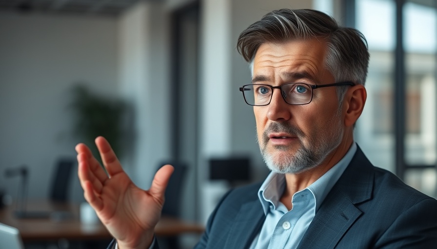 Starmer cabinet reshuffle's impact on franchisors discussed by a man in an office.