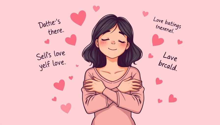 Illustrative depiction of embracing self-love with affirmations, understanding complex trauma.