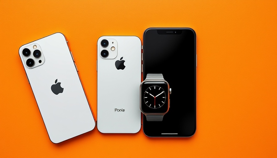 Apple new gadgets for digital nomads: sleek smartphones and smartwatch display.