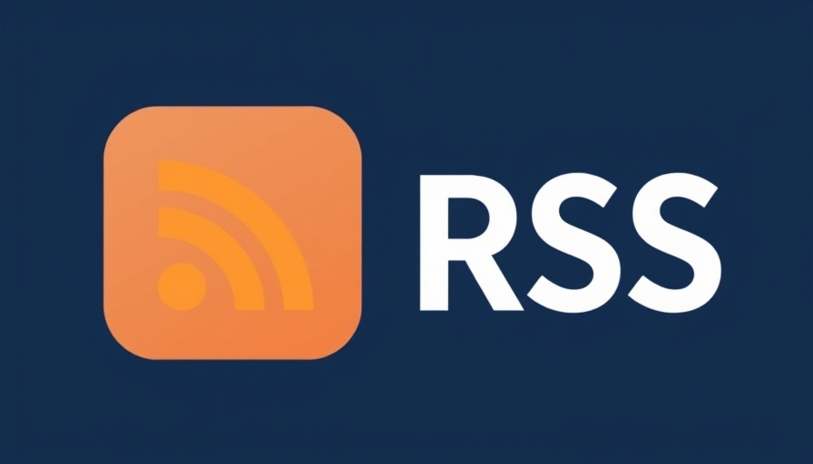 Minimalist RSS app logo on blue background, vibrant design.