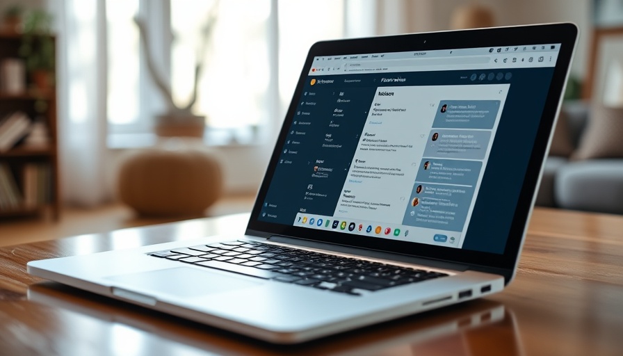 Laptop with open-source notes app interface, resembling Notion.