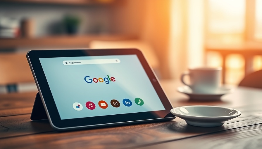 Tablet displaying Google search homepage, SEO for concierge practices
