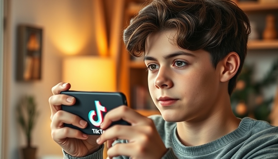Person focused on TikTok app, indoors. TikTok eco-influencers misinformation.
