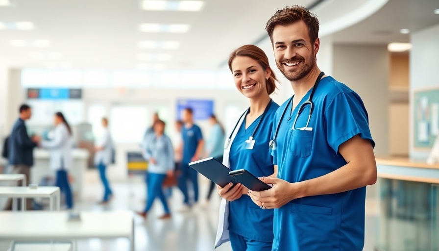 Friendly medical staff enhancing patient experience optimization at reception.