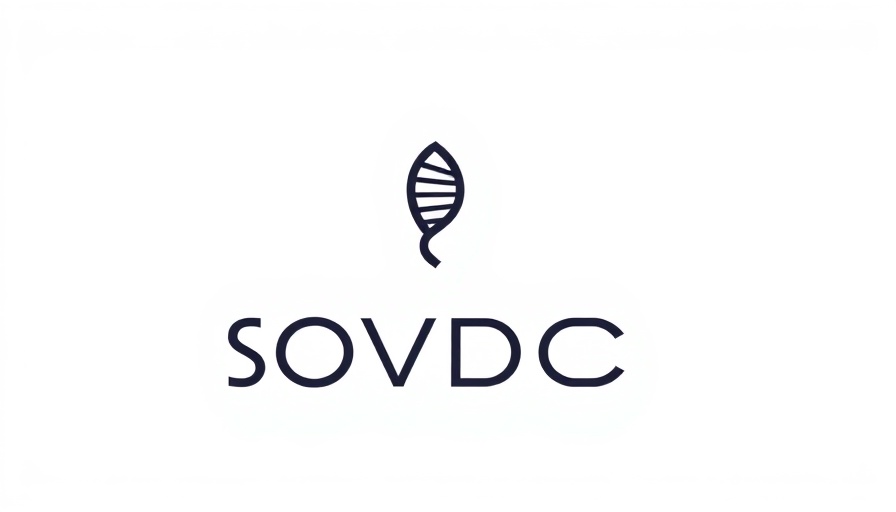 SOVDOC logo with DNA strand, modern minimalistic style.