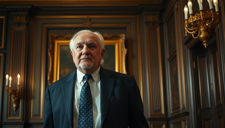 Government official in historic interior during shutdown discussions