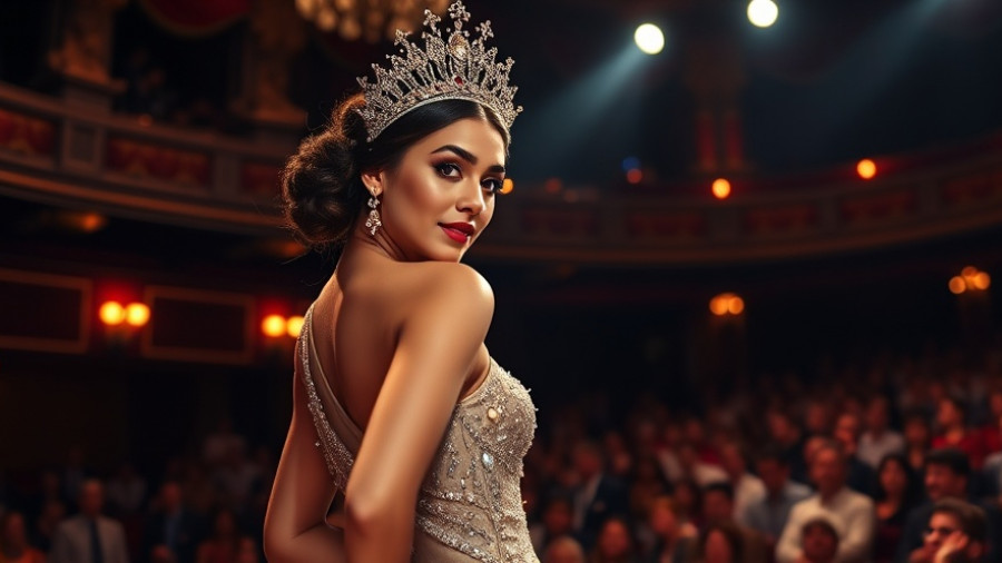 Miss USA 2025 winner in sparkling outfit on stage