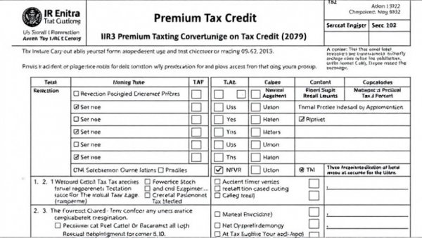 IRS Form 8962 for Premium Tax Credit with detailed tables.