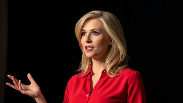 Marjorie Taylor Greene addressing media with passionate gesture.