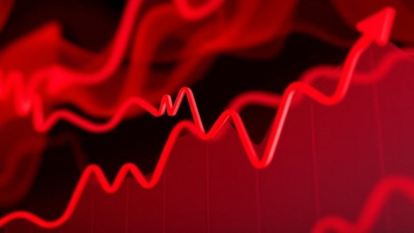 HBAR price drop symbolized by red falling graph.