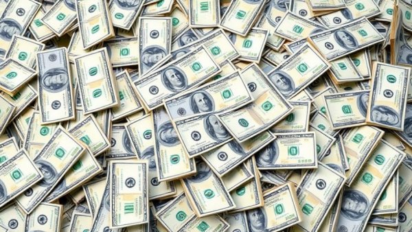 Pile of hundred-dollar bills symbolizing stocks in a million dollar portfolio.