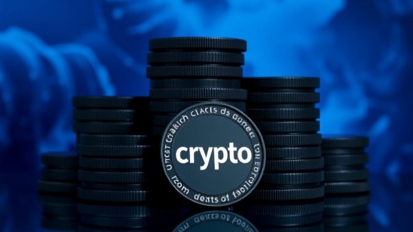 Trump Media and Crypto.com $6 Billion Cronos treasury digital coins on blue background.
