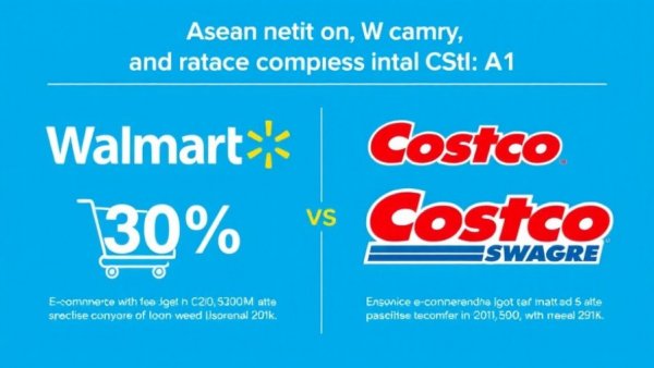 Comparative infographic of Walmart e-commerce growth versus Costco.