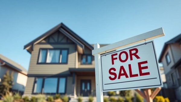 Modern house with 'FOR SALE' sign relating to seller financing in real estate.