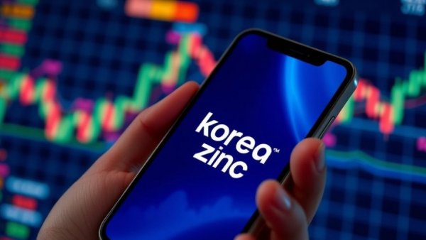Korea Zinc smelter plans logo displayed on smartphone screen.