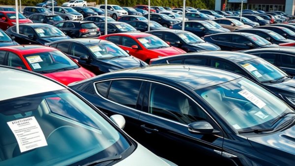 Car dealership with various parked vehicles, related to subprime auto lending fraud.
