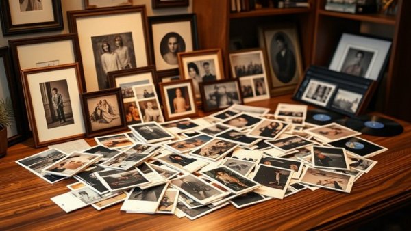 Scattered documents and photos on desk suggesting file transparency.