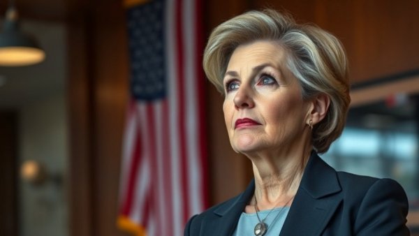 Confident woman in formal setting discussing crypto taxes and deductions.