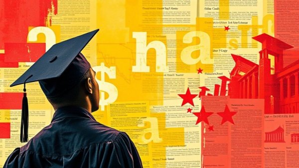Graduation and financial symbols collage expressing student loan changes.