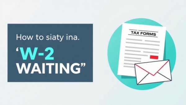 Informative graphic on waiting to receive W-2 forms for tax processing.