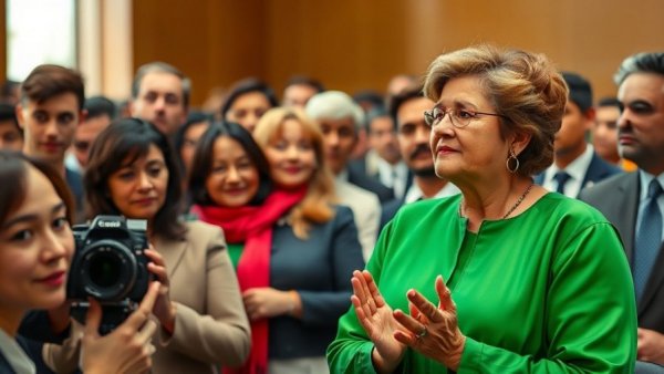 Diverse individuals at a professional meeting in Venezuela.