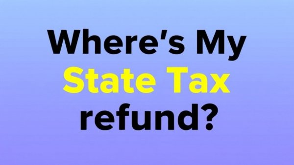 Where Is My Missouri State Tax Refund? text on blue gradient background.