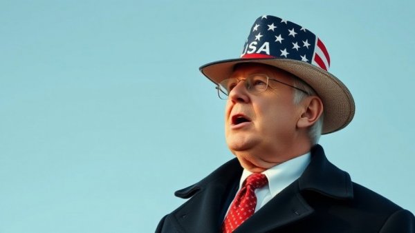 Person in black coat and USA hat speaking, 100% tariff Canada China deal.