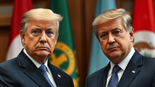 U.S. and China leaders at trade discussion event, symbolizing tariff implications.