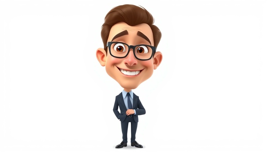 Amazon Azure Moment for AWS caricature of a businessman.