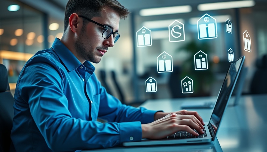 Businessman at laptop with digital insurance icons floating, Davies Group launches P&C wholesale broker.