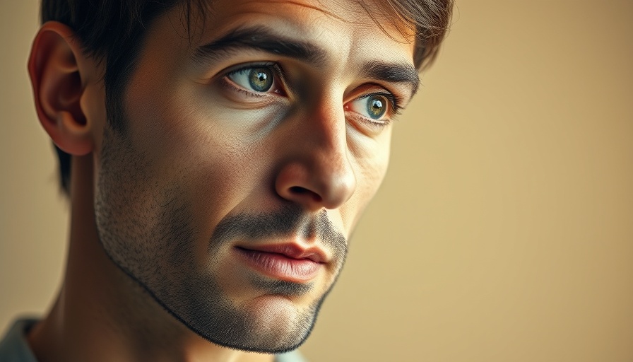 Portrait of a man with artistic triple exposure effect.