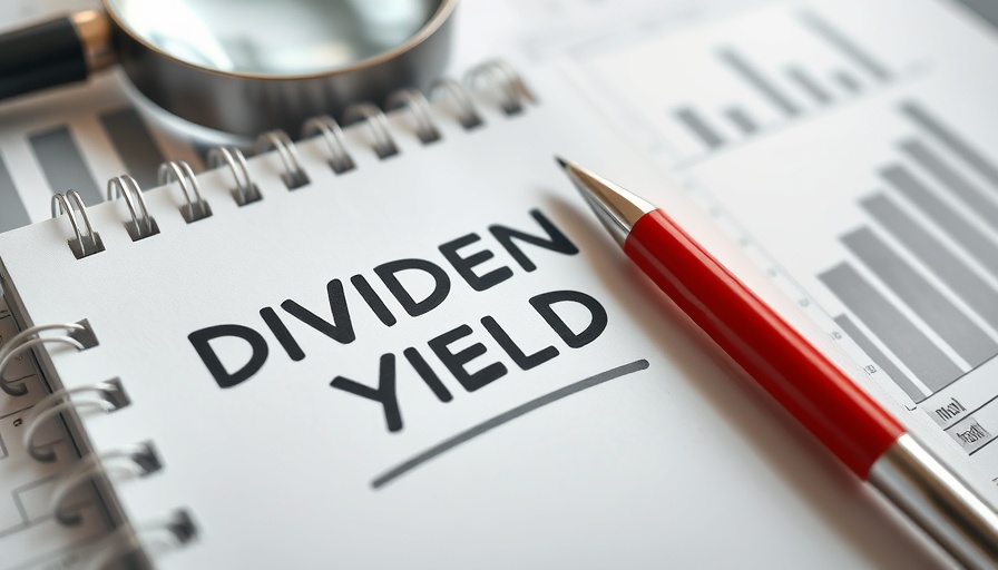 Dividend-paying growth stocks concept with magnifying glass and charts.