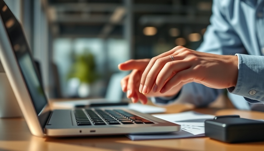 Hands using calculator and laptop for financial analysis, tax treatment context.
