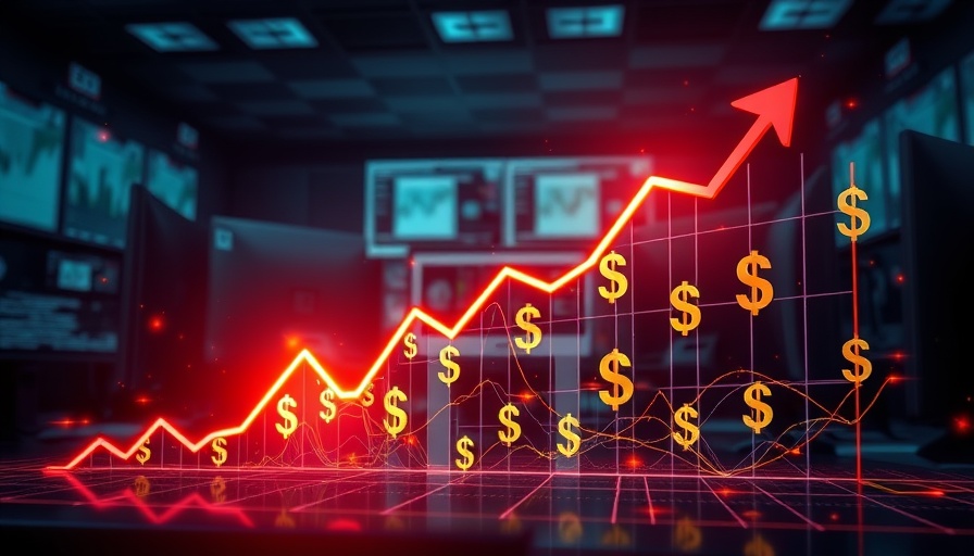 Abstract graph illustrating high dividend stocks risks with volatility symbols.