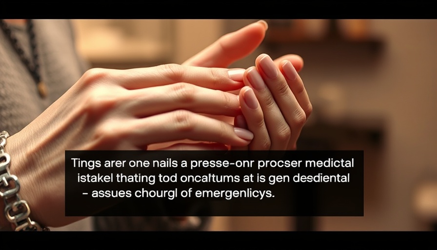 Press-on nails application warning text linked to MRI concerns.