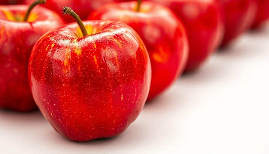 Close-up of red apples portraying how eating apples daily can lower cholesterol.