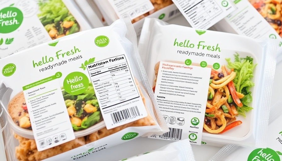 Hello Fresh meals packaging label with nutritional information.
