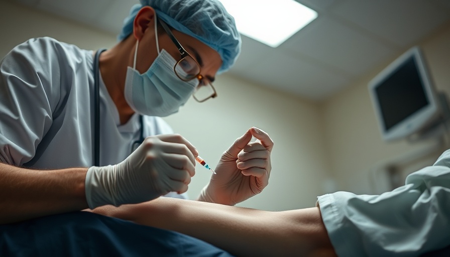Rash treatment with injection by medical professional.