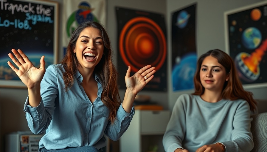 Casual indoor scene of women discussing effects on our bodies in space.